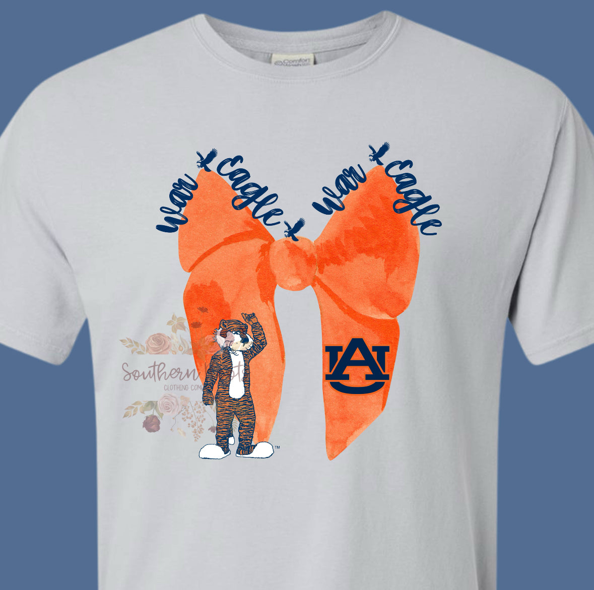 Water Color "War Eagle" Coquette Football T-Shirt