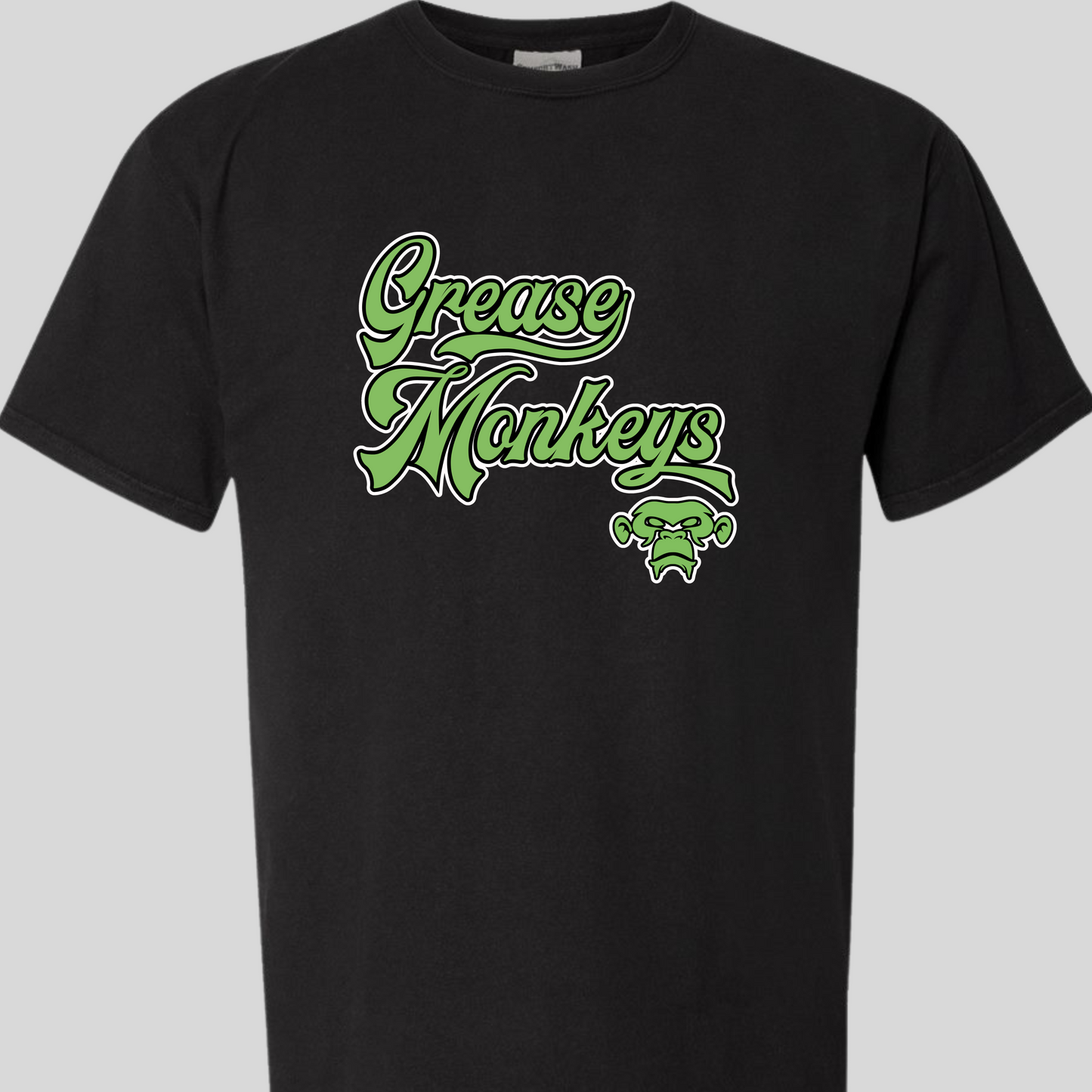 Grease Monkeys Baseball Shirt Comfort Wash Brand Adult