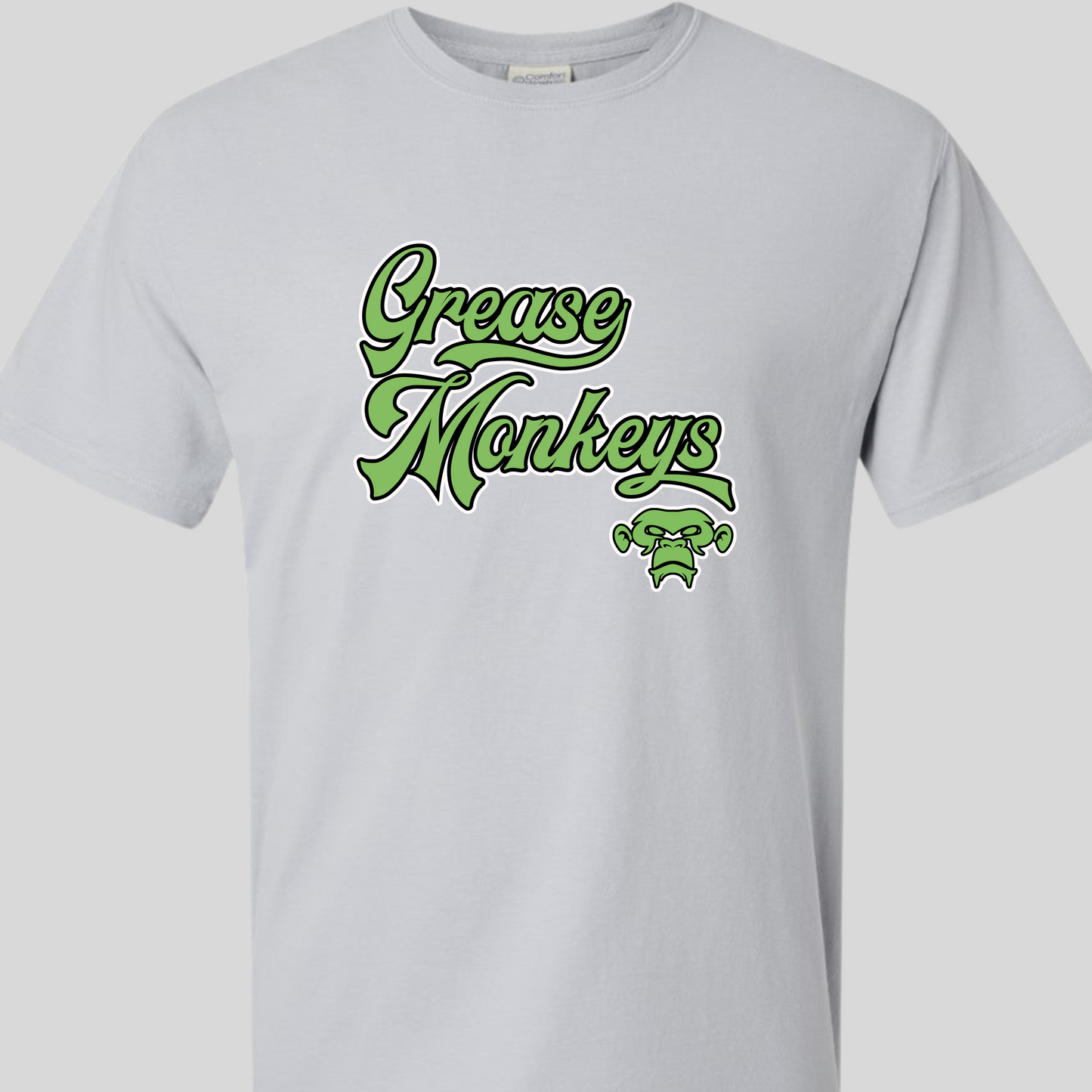 Grease Monkeys Baseball Shirt Comfort Wash Brand Adult