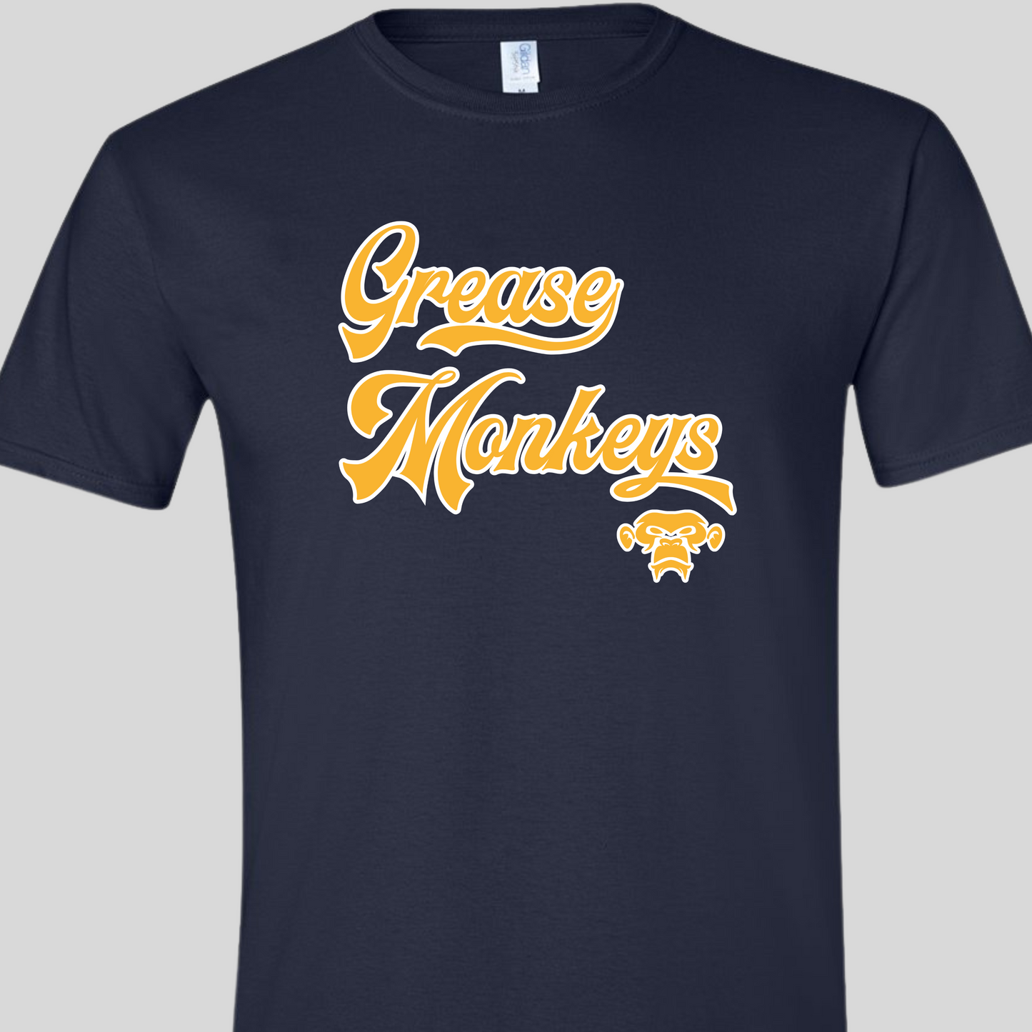 Grease Monkeys Baseball Shirt (Gildan) Adult