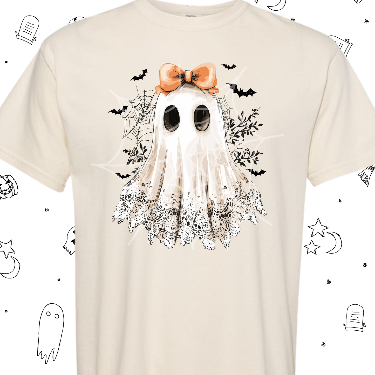 Lace Ghost Halloween T-shirt