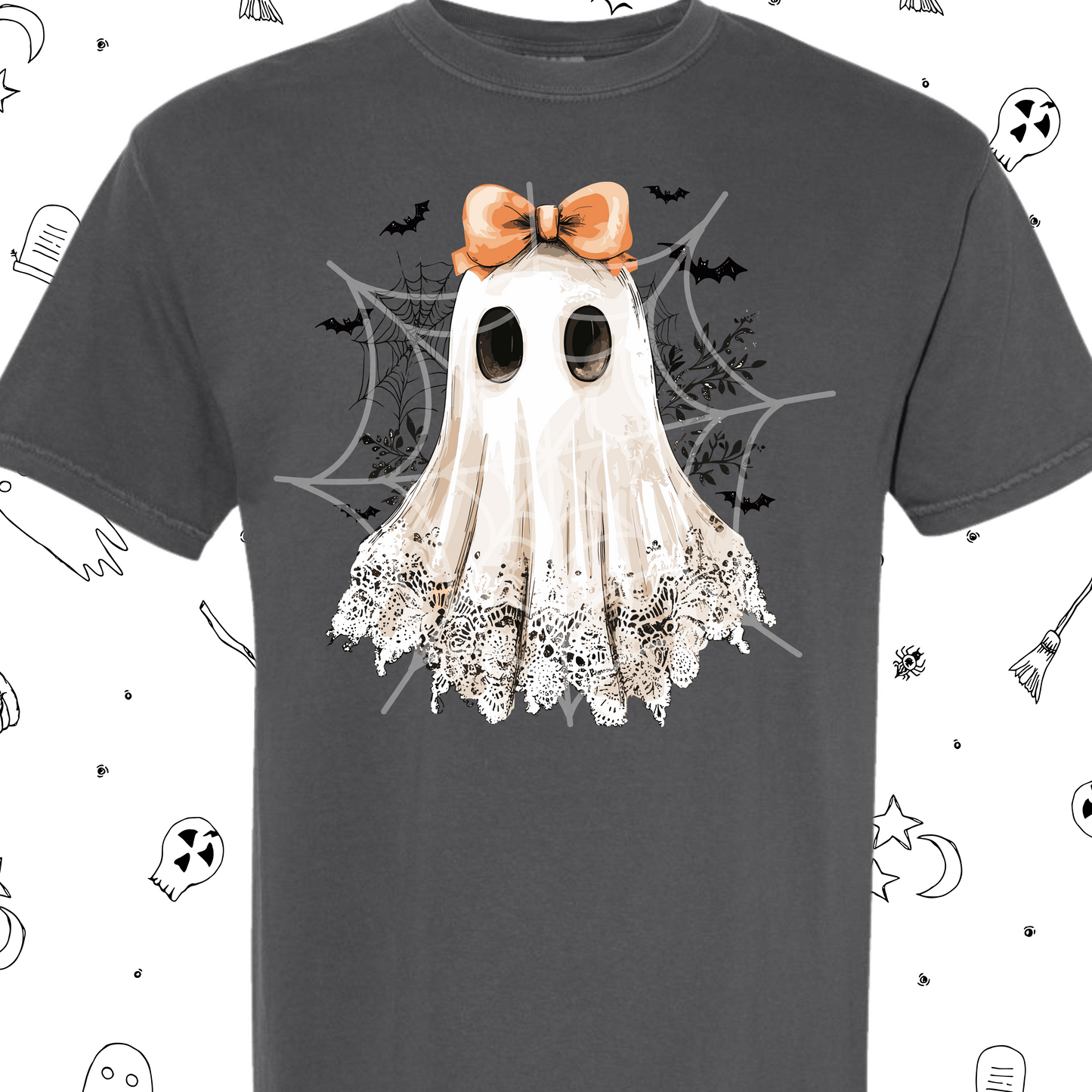 Lace Ghost Halloween T-shirt