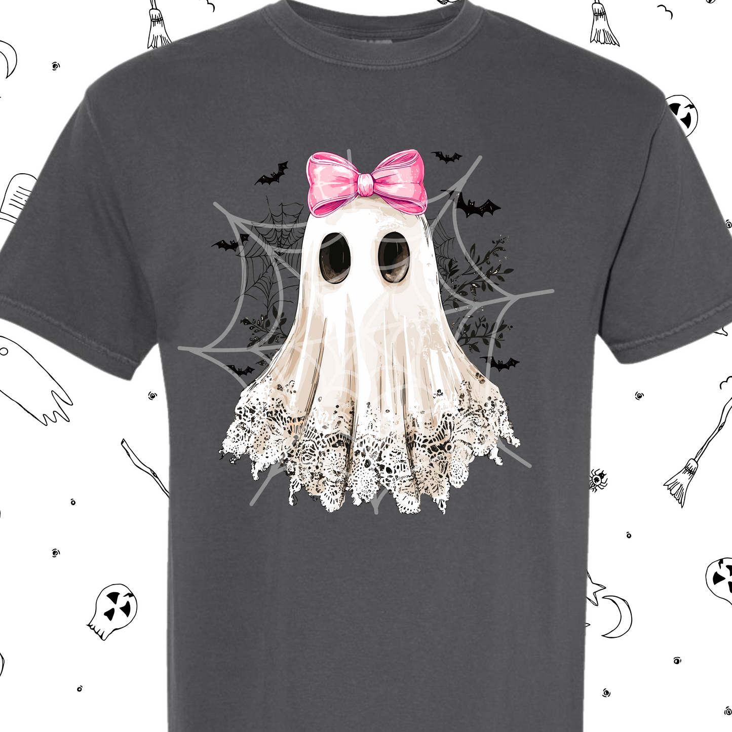 Lace Ghost Halloween T-shirt