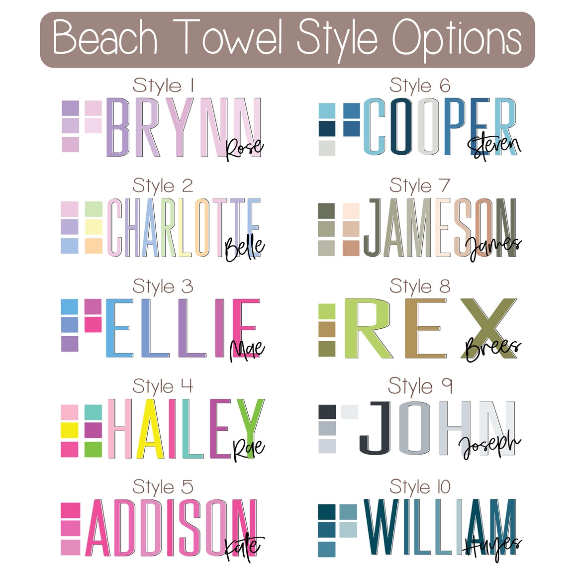 PERSONALIZED BEACH TOWEL KIDS/ADULTS (PRE-SALE)