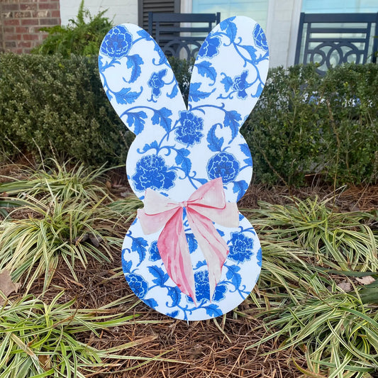 Chinoiserie Bunny Yard Stake (PRE-SALE)