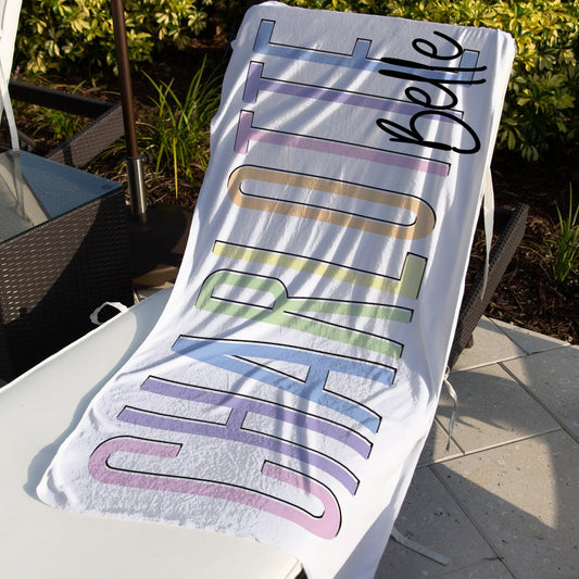 PERSONALIZED BEACH TOWEL KIDS/ADULTS (PRE-SALE)