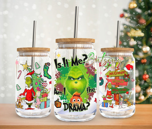 It's Me am I the Drama? 16oz Glass Tumbler